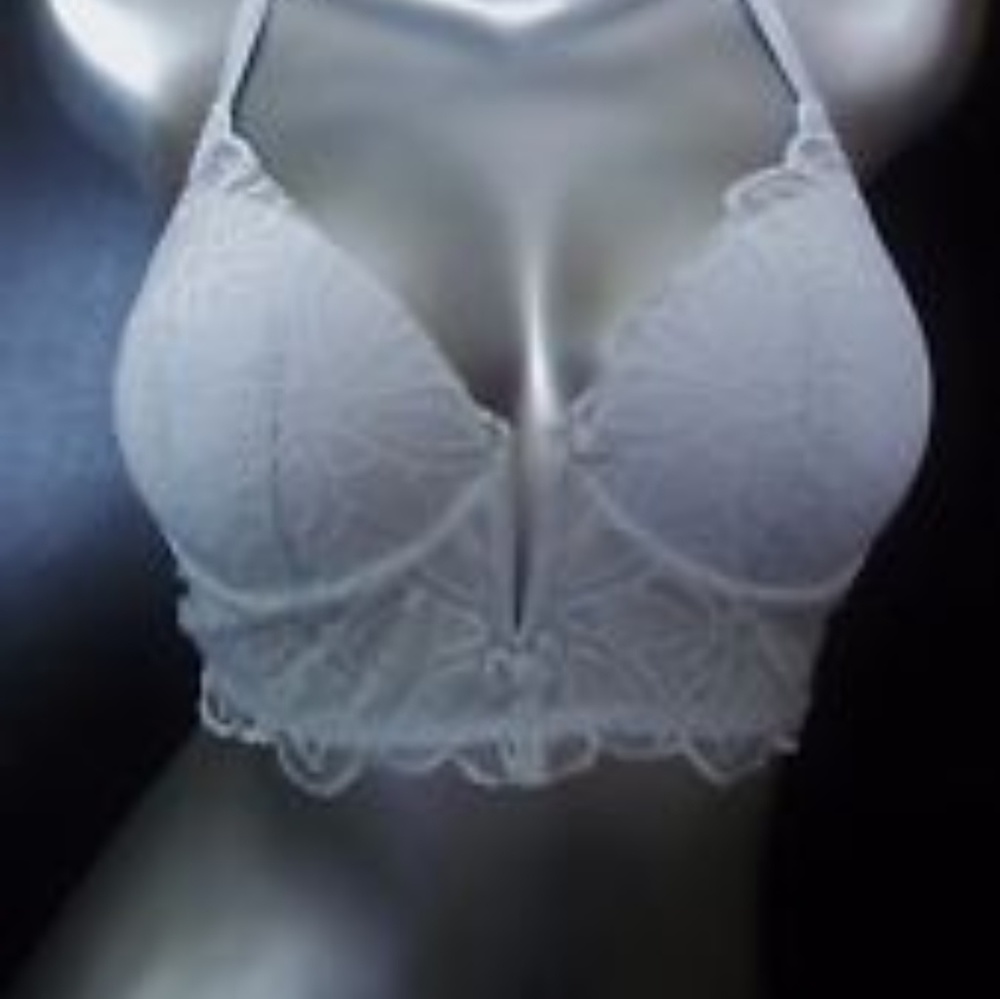 PINK v wire push up bralette